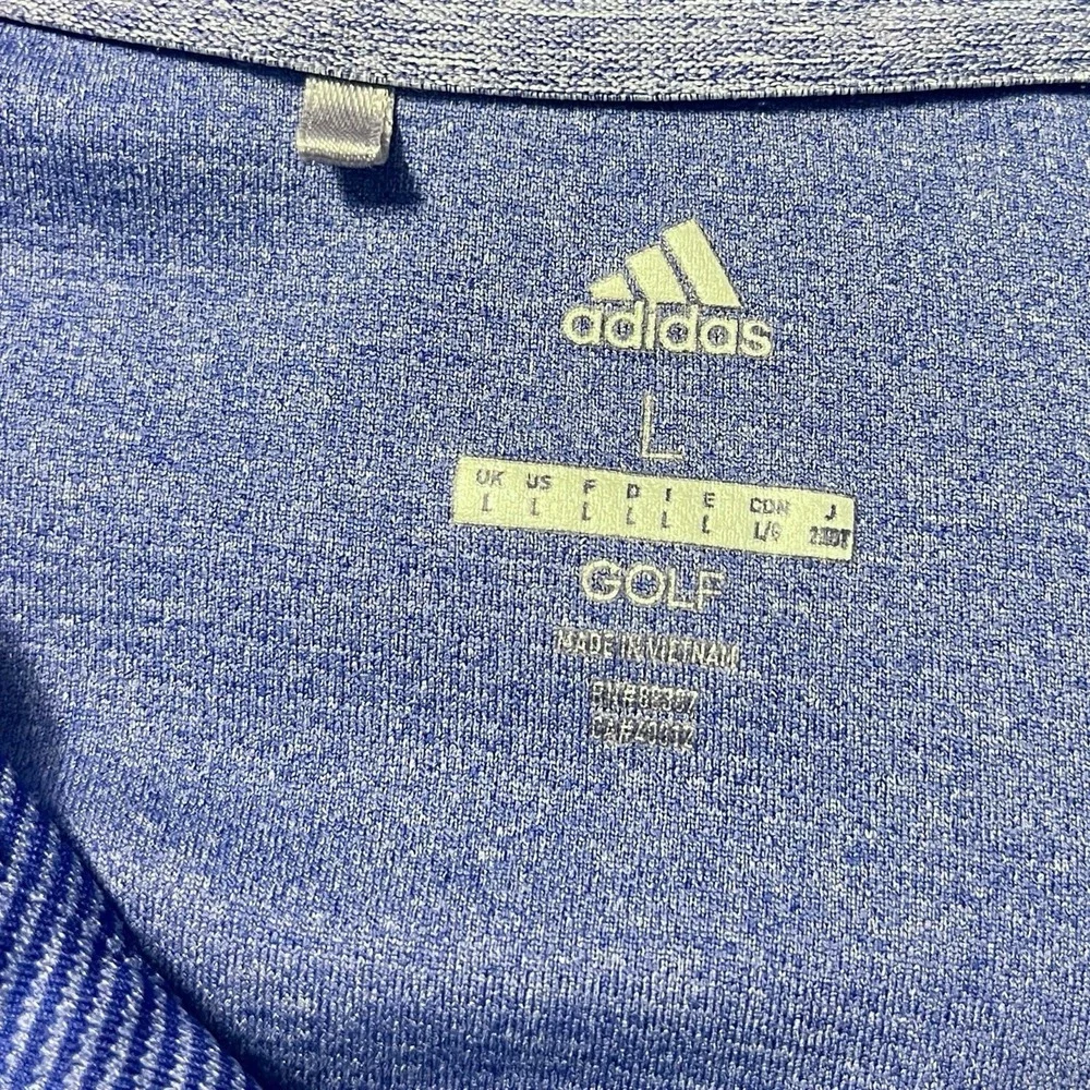 Adidas Mens Polo Shirt Large Blue Golf Polo AJGA‎ Logo Furman Short Sleeve